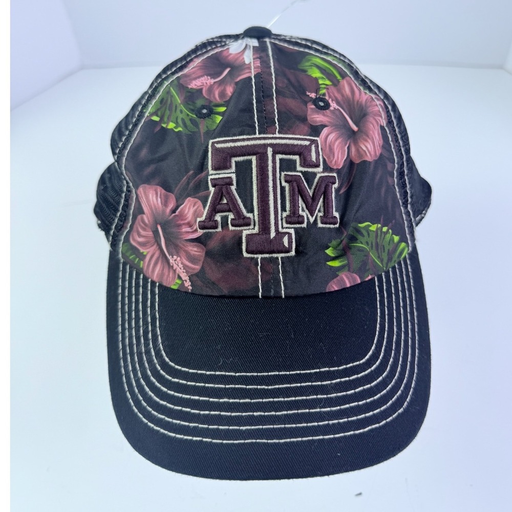 Texas A&M Aggies Top of the World Hat Floral Hibiscus Mesh Trucker Snapback Cap